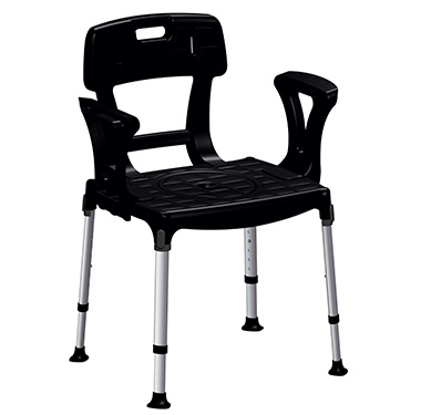 KING commode chair with armrests and backrest