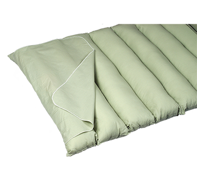 Mattress in silicone coated hollow fibre with fixed cells