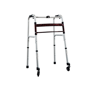 Fixed Push-Button Walker "Deluxe" with swivel wheels